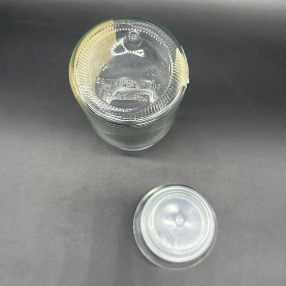 Vintage Bain Mousse Apothecary Jar 1960s Green Vanity Decor Mid Century Storage - Picture 6 of 12